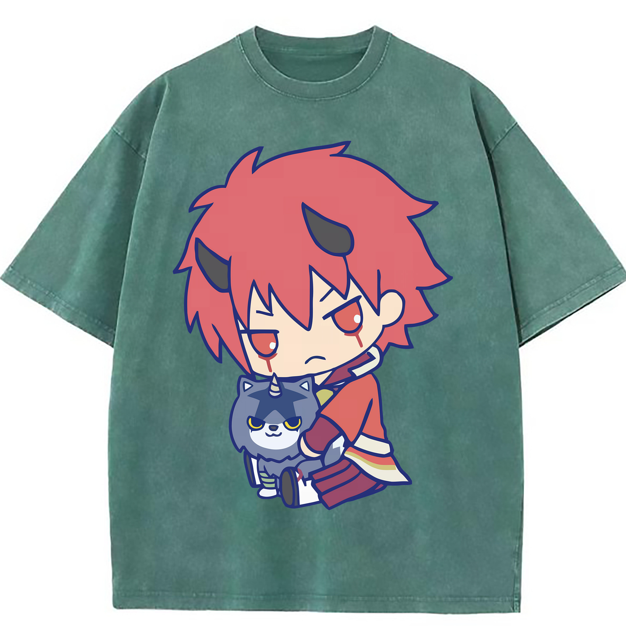 （画像用） 転スラ Regarding Reincarnated to Slime 綿100% ヴィンテージ風 半袖Tシャツ（フロントプリント）